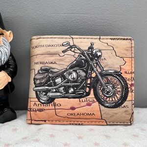 Men’s Wallet : Motorcycle Route 66